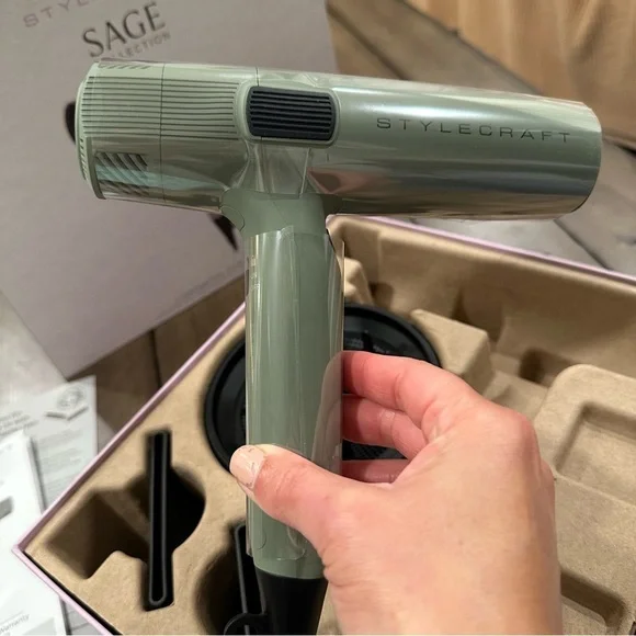 NEW StyleCraft Sage Collection Hair Dryer Brushless Motor with attachments #TA2 - Picture 7 of 11